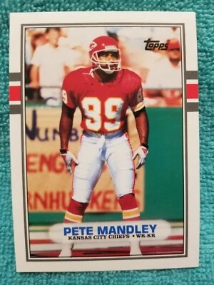 1989 TOPPS TRADED PETE MANDLEY #12T KANSAS CITY CHIEFS  - Image 1 of 3