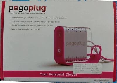 Pink PogoPlug Personal Cloud Sharing Device - POGO-E02 - Image 1 of 4
