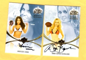 ANNA SOPHIA BERGLUND & MARISSA IVANA 2013 NACIONAL BENCHWARMER 2 TARJETAS AUTÓGRAFAS - Imagen 1 de 2