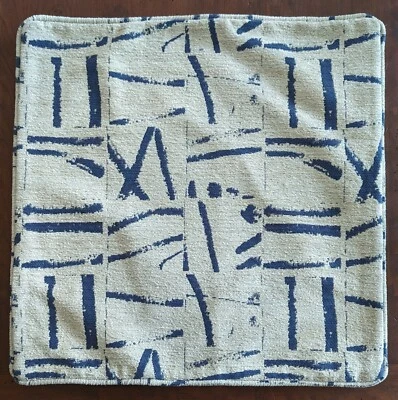 2 fundas de almohada de sofá cuadradas hechas a mano: azul marino blanco geométrico abstracto 21,5" Foto 1 de 3