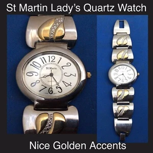 St Martin Lady’s Watch with Golden Accents A Well Made Classic No Signs of Wear - Picture 1 of 4