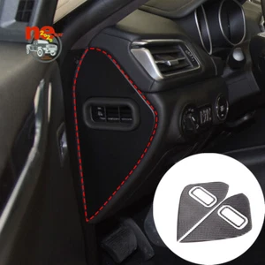 Door Anti-Collision Cushion Red Fiber Protect Pad Kit For Maserati Ghibli 14-22 - Picture 1 of 8