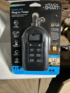 My Touch Smart Simple Set Outdoor/Indoor Plug-In Digital Timer 26898 Jasco New - Picture 1 of 2