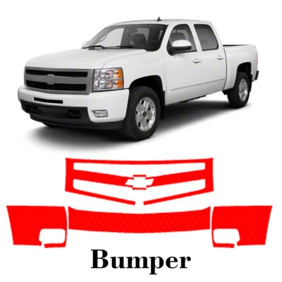 bumper PreCut PPF Paint Protection Film For Chevrolet Silverado 1500 2007-2013 - Image 1 of 4
