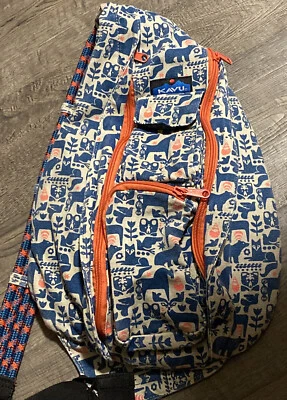 Bandolera KAVU Cuerda Bandolera COZY CRITTERS Mochila Bolso Folclore Animales Difícil de Encontrar Raro Foto 1 de 4