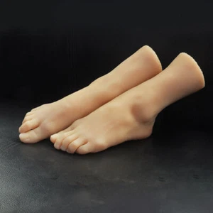 Silicone Mannequin Jewelry A Left and A Right Female Foot Model Display Female - Picture 1 of 6