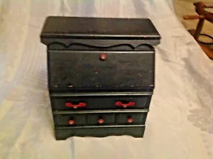Miniatur Schreibtisch Schmuck/Nähkasten - Bild 1 von 9