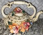 Vintage Capodimonte Italy “N” Large Centerpiece Pot Roses