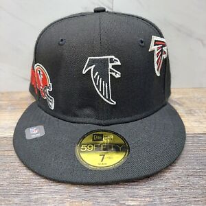 New Era x Just Don Atlanta Falcons NFL Black Red Fitted Cap Hat 59Fifty Size 7