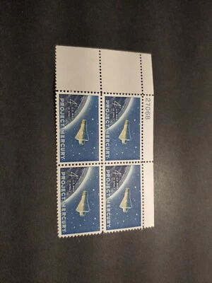 US Stamps Project Mercury Scott#1193 4block, 4c MNH OG - Image 1 of 2