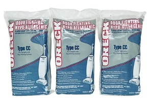Oreck Type CC Upright Bags Vacuum Odor Fighting 743808200752 -8 Disposable 3 New - Picture 1 of 4