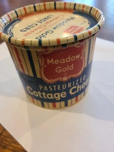 Vintage Meadow Gold Cottage Cheese Container - Picture 1 of 5