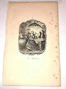 Rare George Cruikshank C1831 Etching The Magician Peregrine Pickle Great Britain - Picture 1 of 12