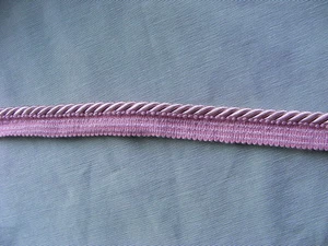 Cord Flange Rayon 6mm Pale Dusty Pink x 5 metres - Picture 1 of 1