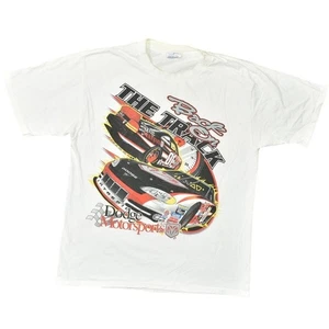 All Sport Dodge Racing White Cotton T-Shirt Men's L SINGLE STICHED STAINED - Picture 1 of 8