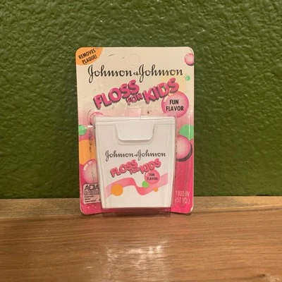 Johnson & Johnson Floss Kids Fun Flavor Bubblegum Vintage 80 90s 1991 SEALED - Image 1 of 2