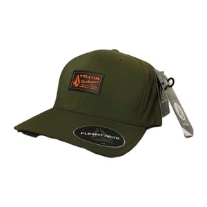Volcom Workwear Stone Delta Flexfit Hat Cap Dk Green L/XL - Picture 1 of 3