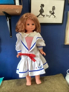 Palitoy vintage large eye talking doll 23 inches beautiful hair Not WORKING - Picture 1 of 10