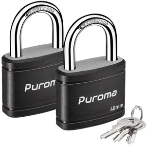 2 Pack Keyed Padlock with 3 Keys Alike, 1.1 Inch Locker Lock 40mm Heavy-Duty ... - Picture 1 of 8