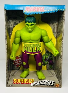 1991 MARVEL UNGLAUBLICHER HULK SUPERSIZE SUPERHELDEN TOY BIZ NEUWERTIG IN OVP ORGNL KABELBINDER - Bild 1 von 17