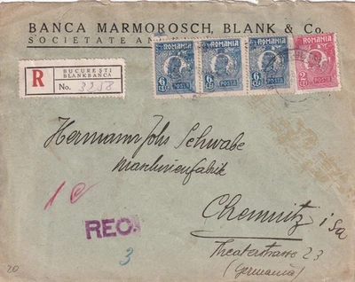 RUMANÍA - CUBIERTA REGISTRADA A ALEMANIA PERFIN Foto 1 de 2