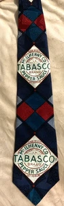 Mens Tabasco Neck Tie Made in USA 100% Silk Novelty Pointed Necktie - Picture 1 of 5