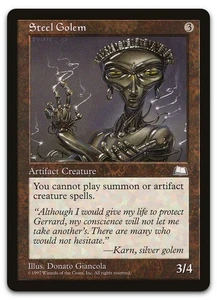 Steel Golem (LP) Weatherlight WTH Magic MTG - Picture 1 of 2