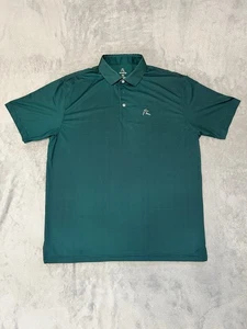 Rhoback Men’s Performance Golf Polo Dogstooth Houndstooth XL Navy/Green - Picture 1 of 10