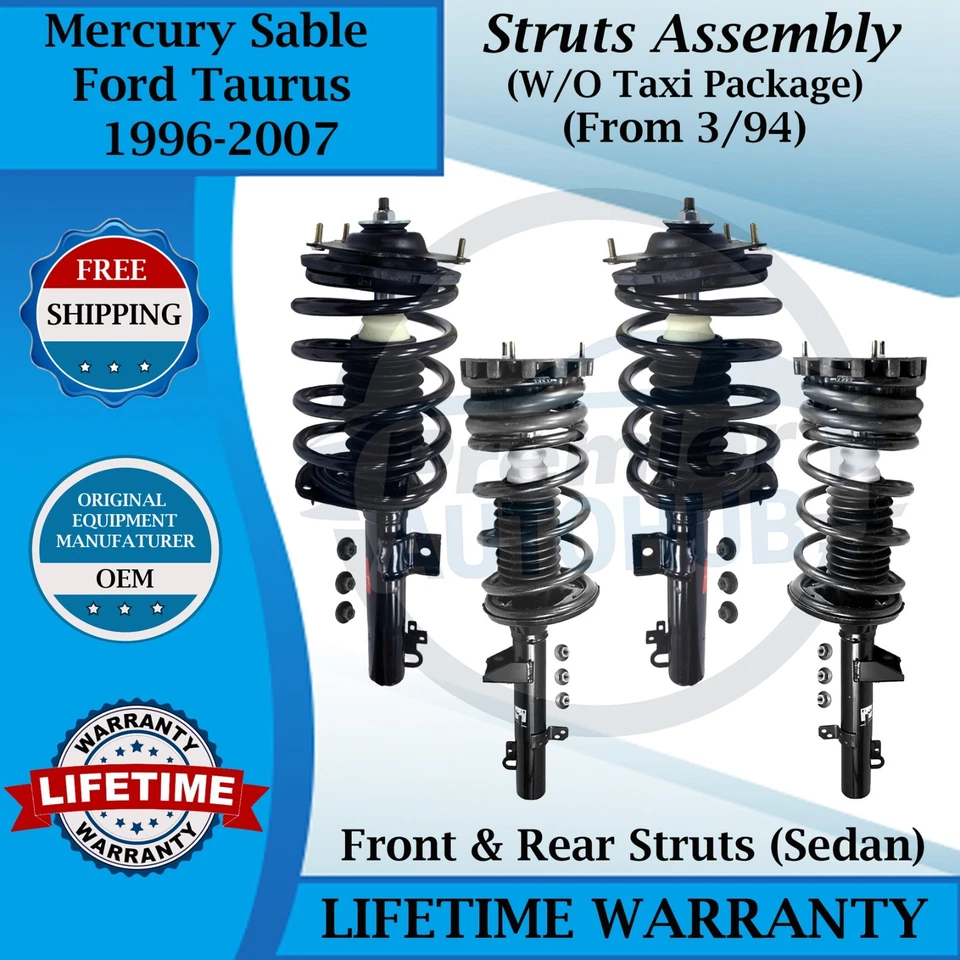 Puntales delanteros y traseros Monroe OEM para Ford Taurus/Mercury Sable 1996-2007 desde 3/94 Foto 1 de 4