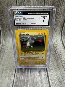 Magnemite Pokémon (1999) Portuguese Base Set - 53/102 CGC 7 Near Mint  - Picture 1 of 10