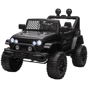 HOMCOM Macchina per Bambini Elettrica 12V con Guida Manuale e Telecomando Nero - Foto 1 di 10