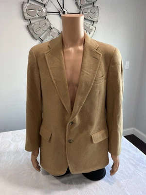Blazer Vintage Norm Thompson 100% Cabello Camel Ver Fotos Para Talla - Clásico EE. UU. Foto 1 de 4