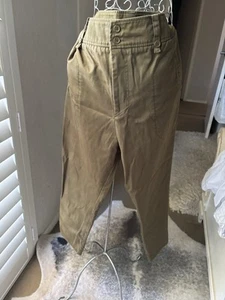 MORRISON cargo pants slim army style Khaki canvas 3 10-12 - Picture 1 of 5