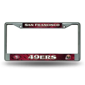 San Francisco 49ers License Plate Frame Chrome Printed Insert - Picture 1 of 1