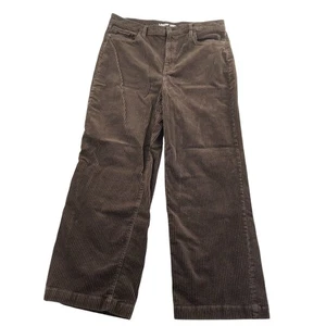 Land's End Women Corduroy Pants Size 18T Wide Leg Brown Classic Casual Y2K Retro - Picture 1 of 14