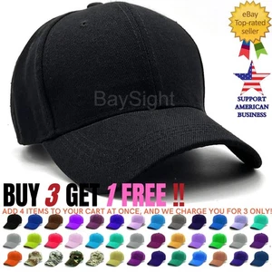Solide einfache Baseballkappe Trucker Camouflage unbedruckte Mütze Ball Herren Damen verstellbar VC - Bild 1 von 83