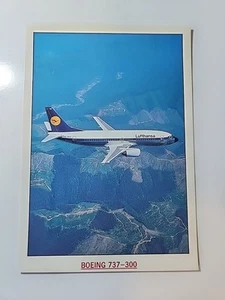 Lufthansa Boeing 737-300 Airline Postcard - Picture 1 of 2