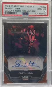 2024 Topps Star Wars Chrome Darth Maul Orange Refractor Auto #'d 20/25 PSA10 - Picture 1 of 1