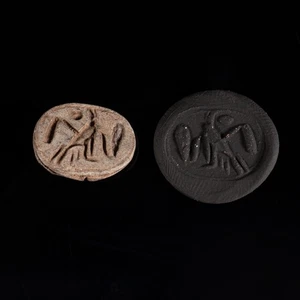 Egyptian Scarab with Bird Engraving - Picture 1 of 3