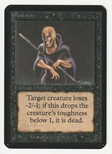 MTG Weakness NM Alpha LEA see pics Magic card old school free shipping - Picture 1 of 4