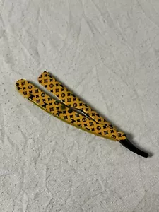 Professional Classic Straight Edge Razor Knife Blade Yellow And Black ⬇️⬇️ - Picture 1 of 1