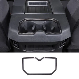 Para Toyota Sequoia 2023-2024 ABS carbono centro trasero drenaje portavasos borde marco - Imagen 1 de 10