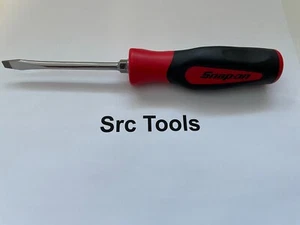 Snap-on Tools USA NEW RED 1/4" Tip Soft Grip Flat Head Screwdriver SGD4BR - Picture 1 of 5