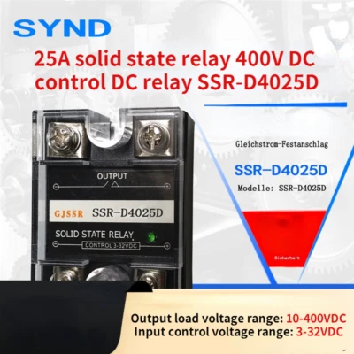 25A solid state relay 400V DC control DC relay SSR-D4025D - Image 1 of 4