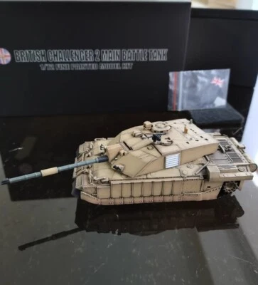Tanque de batalha principal British Challenger II Guerra do Golfo com modelo acabado Iraque em escala 1/72 - Imagem 1 de 4