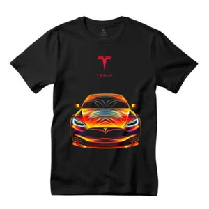 Vibrant Innovation: Bright Tesla Model X T-Shirt - Picture 1 of 4