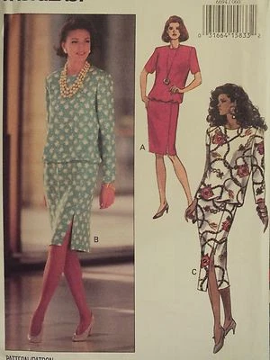 Easy OOP BUTTERICK 6694 Misses Drop-waist Dress in 3 Versions PATTERN 6-8-10 UC - Image 1 of 3