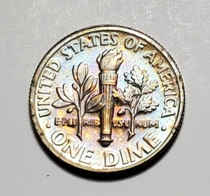 TONED 1989 S ROOSEVELT DIME PROOF UNC #C7659 - Picture 1 of 2