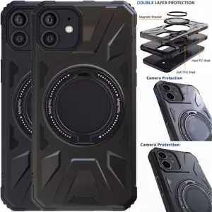 Custodia per Apple iPhone 11 robusta antiurto anello magnetico supporto cavalletto cover - Foto 1 di 24
