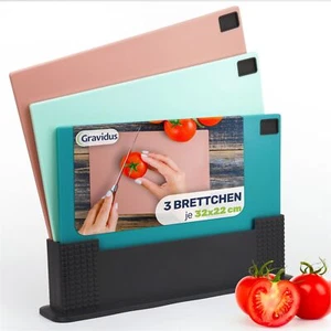 Set Di 3 Taglieri Tagliere Da Cucina Con Supporto - Foto 1 di 7